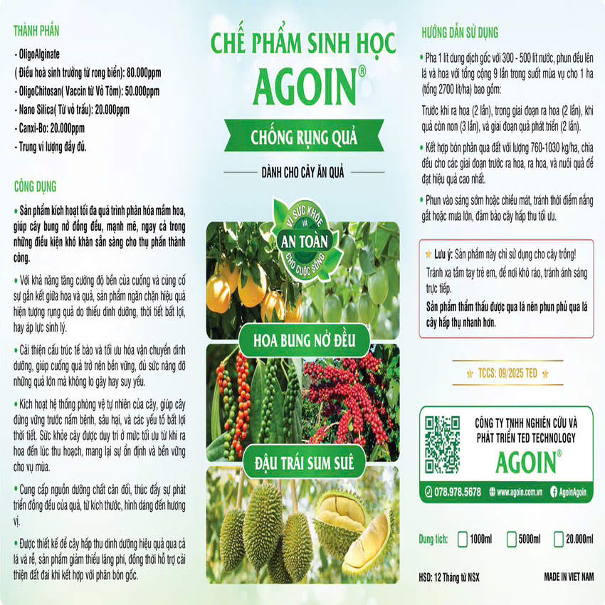 AGOIN Reco - Phục Hồi Sau Thu Hoạch